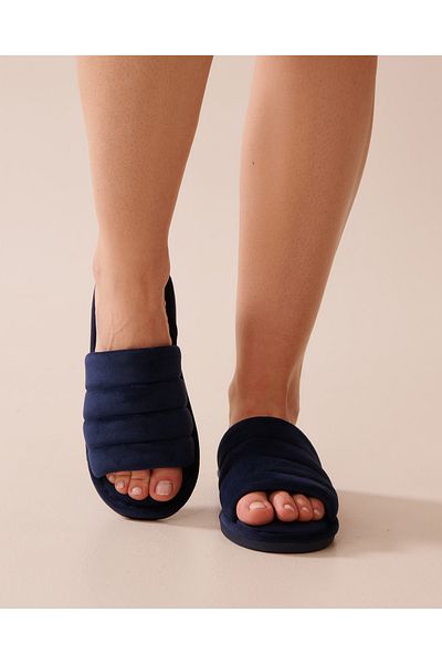 La Vie en Rose Quilted Velvet Slippers