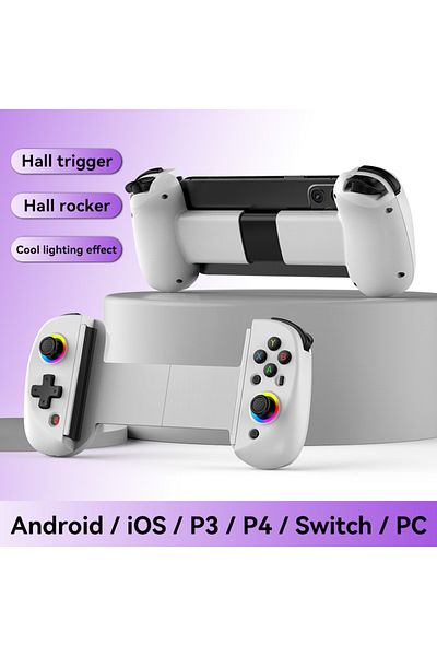 ZUIDID D8-White Hot Sale BSP D8 RGB Tablet Controller Wireless Handle For Switch Game Bluetooth Stretching