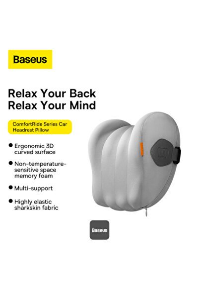 Baseus ComfortRide Series Car Headrest Pillow - Grey - CNTZ000013