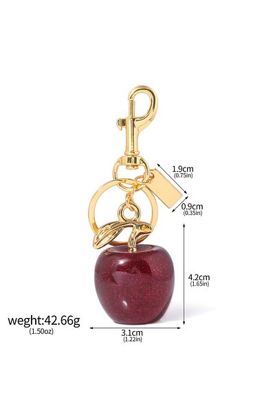 Choice K00883-01 سلسلة مفاتيح أنيقة لذيذة على شكل كرز أحمر، سلسلة مفاتيح على شكل فاكهة صيفية وكرز للنساء والرجال