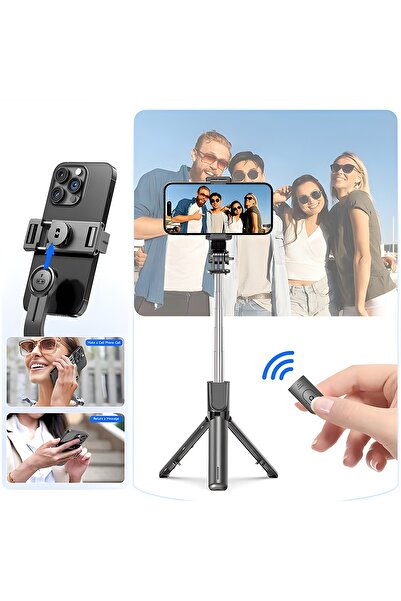 idragon Akıllı Telefonlar İçin Tripod, Kablosuz Uzaktan Deklanşör, Selfi Çubu...