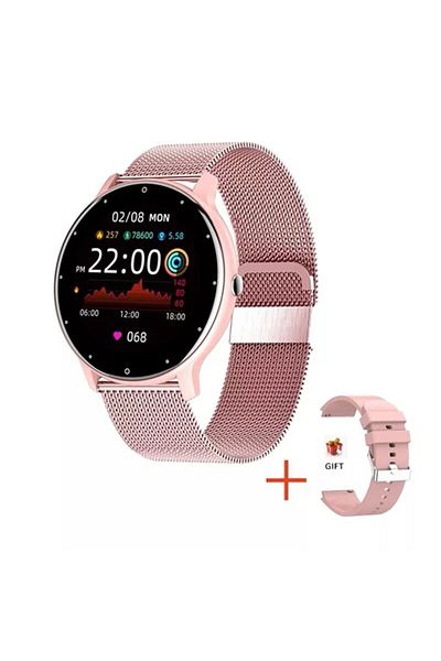 Choice pink mesh belt LIGE Smart Watch Men Women Full Touch Screen Sport Fitness Watch Man IP67 Waterproof
