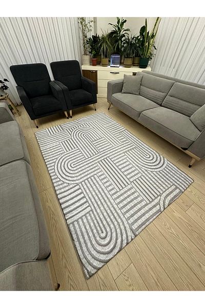 MODKLAS Spongeless Carpet Cover - Elastic - Washable - Digital Printing - Size 6m² 200X300 cm
