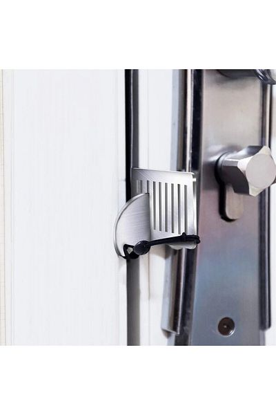 Choice Safety Anti-theft Door Blocker Portable 8cm Stainless Steel Safe Security Tool For Home Privacy H...
