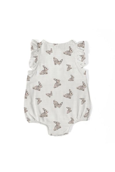 DEUX LAPINS 100% Cotton Muslin Baby Girl Ruffled Sleeveless Jumpsuit - Iconique Lapin