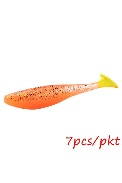 Choice س 6 قطع/مجموعة طعم سباحة ناعم 8 سم 5.1 جرام طعم صيد عائم على شكل ذيل ع...
