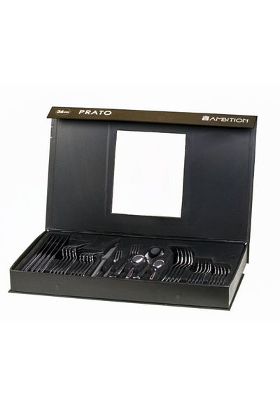 Ambition Stainless steel cutlery set, 36 pieces, 6 people, packed in gift box, Prato