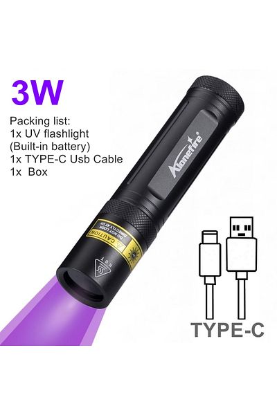 Choice USB Charging black 365nm 3W Alonefire SV77 10W 365nm UV Flashlight Ultraviolet Black Light Pet Moss