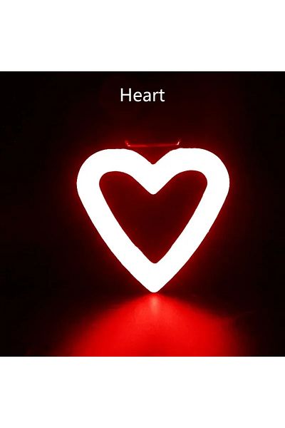 Choice Heart shape Bike Rear Lights LED Bicycle Tail Lamp Waterproof USB Rechargeable Mountain Road Bike Cy