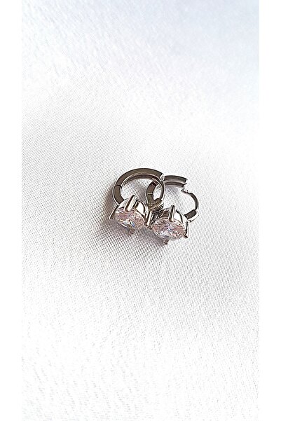 ERKA AKSESUAR Taşlı Küçük Halka Küpe