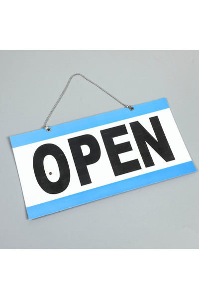 Choice 1 pc OPEN Sign Business Hours Indicator Board Hanging Door Closed Fron...