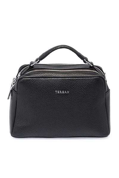 Tergan Black Genuine Leather Women's Handbag - S25Y1Bc80380-A41