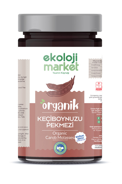 Ekoloji Market Organik Soğuk Sıkım Keçiboynuzu Pekmezi 640 gr