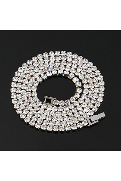 Choice 50cm-Necklace Silver 316L 4mm Stainless Steel Tennis Chain Necklace Fo...