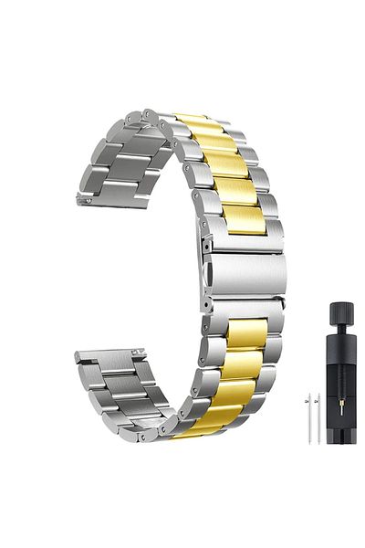 Choice Galaxy Watch7 40mm Sliver Gold Metal Strap For Samsung Galaxy Watch 7 5 4 40mm 44mm Stainless Steel