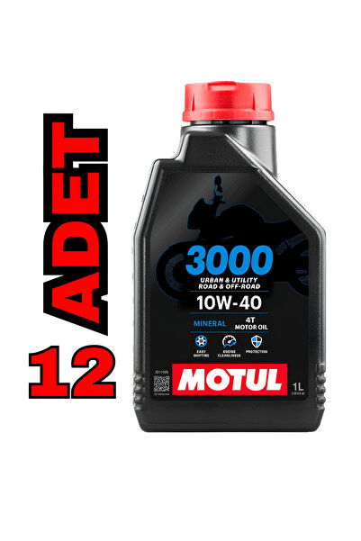 Motul 3000 10w-40 4t 2025 ÜRETİM 12 Adet MOTOR YAĞ