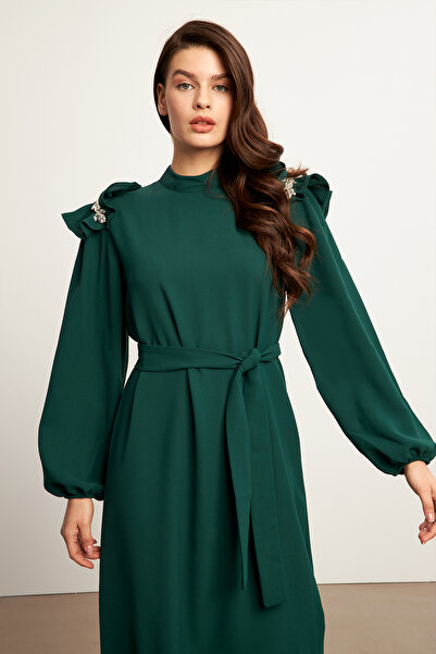 VAVİNOR Φόρεμα Layla με αξεσουάρ - Emerald