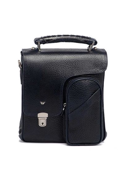 Tergan Navy Blue Genuine Leather Men's Crossbody Bag - S1Ac 00022709 -P5Y