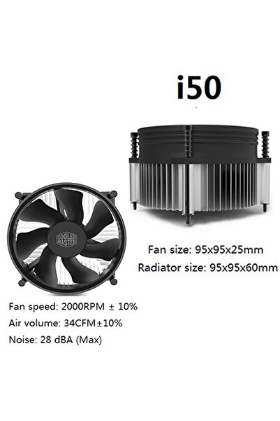 choice2 NO RGB black I50 Cooler Master I30 I50 I50c MINI CPU Cooler 2600 RPM ...