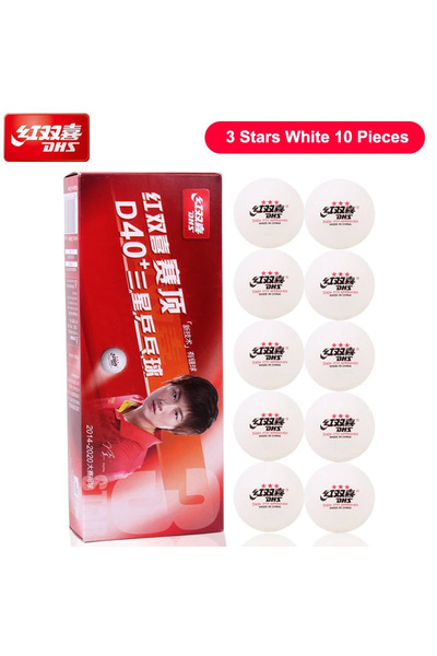 Choice 10 قطع 3 نجوم بيضاء 10 قطع كرات تنس طاولة DHS مخيطة D40+ ABS مادة جديد...