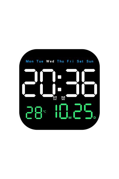 Choice WHITE Digital Wall Clocks Temperature Date Week Dispaly Electronic Table Clock 12/24H Wall-mounted L