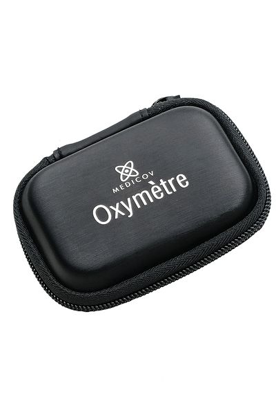 Justlang Black Fingertip Pulse Oximeter Bag Case Oximeter Storage Protective Box Tool Bag EVA Zipper Holder R