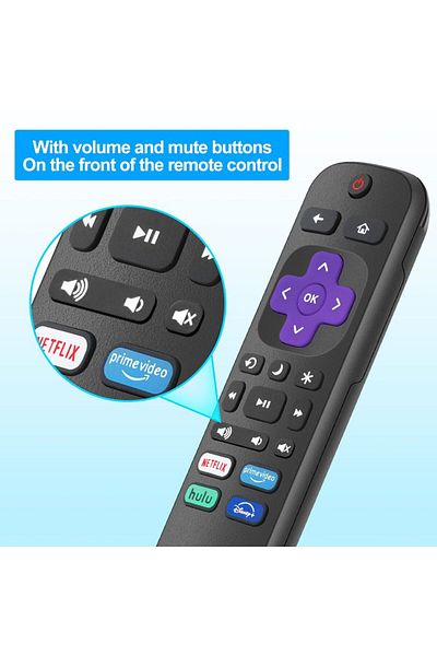 Choice أجهزة تحكم عن بعد بديلة سوداء لأجهزة تلفزيون Roku، جهاز تحكم عن بعد بالأشعة تحت الحمراء للتلفزيون فقط، وليس لأجهزة Roku الأخرى