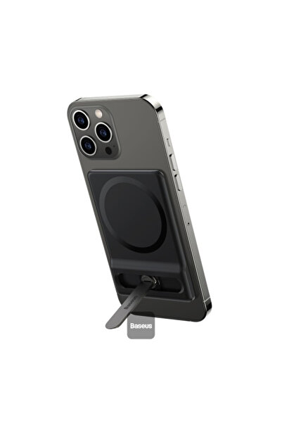 Baseus Foldable Magnetic Phone Holder Stand For iPhone 12/13 Pro Max - Black