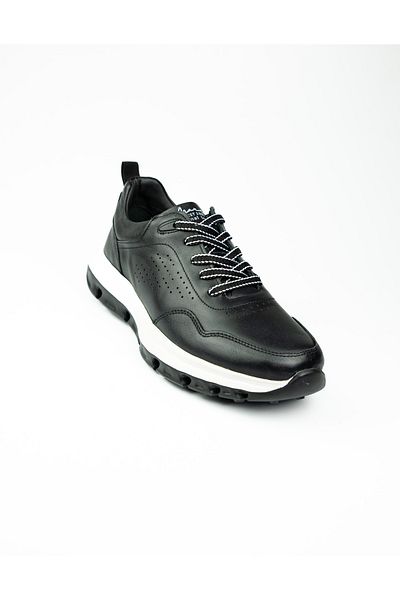 MARCOMEN 19356 Black Leather Men's Casual Shoes