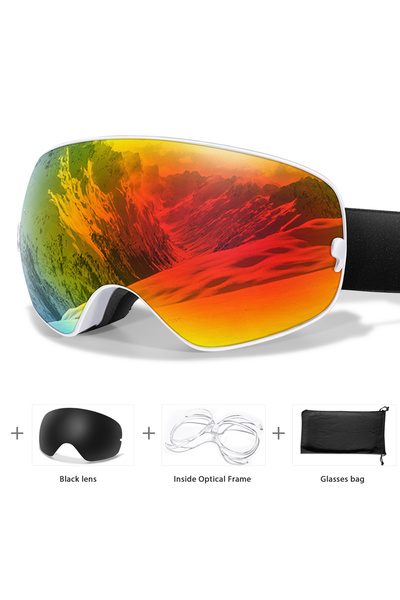 Choice SA11-LS1-OA نظارات تزلج رياضية خارجية للرجال والنساء مضادة للضباب ومضا...