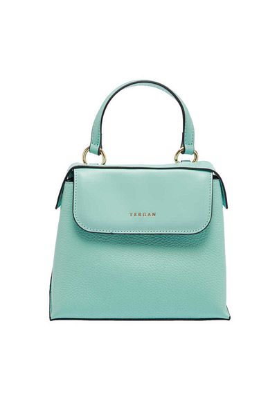 Tergan Blue Genuine Leather Women's Handbag - S23K1Bc80128-S3Z