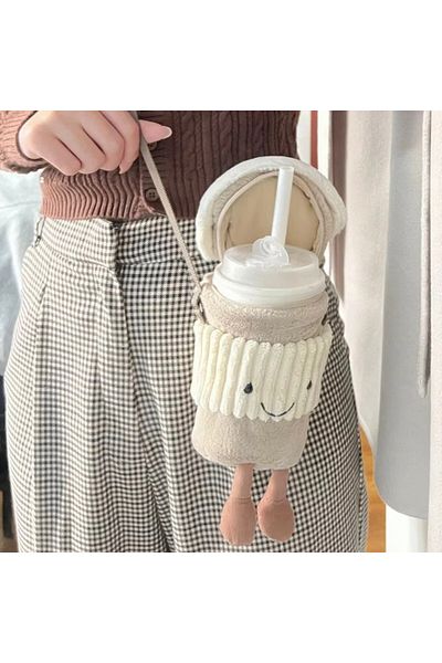 Choice 18cm Bag Milk Tea Bag New Crossbody Plush Women's Bag Amusable Carry Toys Cup Holder