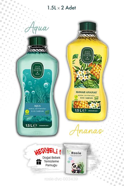 Eyüp Sabri Tuncer Aqua and Hawaiian Pineapple 1.5L Liquid Soap and Rosie