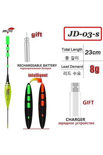 Choice JD-03ST-8g 2024 مجموعة عوامات صيد جديدة مزودة بإضاءة إلكترونية ذكية LE...
