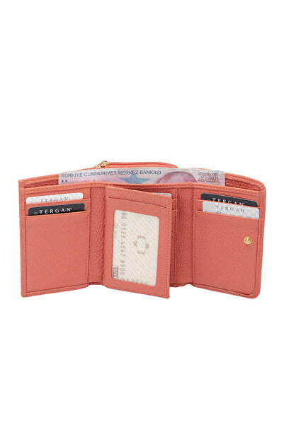 Tergan Pembe Hakiki Deri Kadın Cüzdan - S1cb00005798-d0j