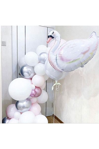 MERİ PARTİ SWAN FOIL BALLOON SWAN BIRTHDAY BALLOON SET SWAN CONCEPT ΓΕΝΕΤΗΡΙΑΣ ΜΠΑΛΟΝΙ ΣΥΡΓΑΛΑ