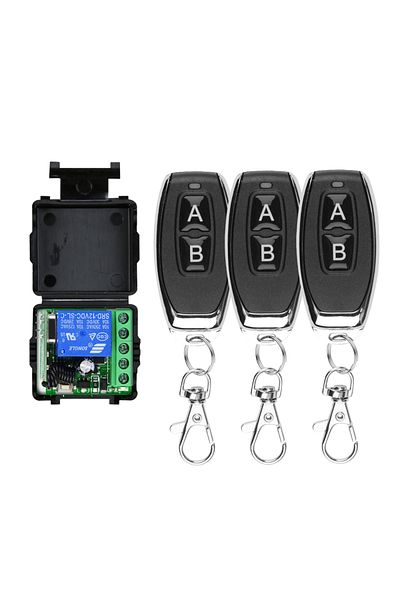 Choice 1receiver 3remote 433mhz Remote Control Wireless Switch Dc 12v 1ch Rf 10a Relay Receiver And 2ch Tra