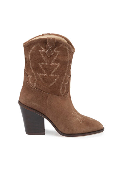 Tergan Kahverengi Hakiki Süet Deri Kadın Casual Bot - K23K1BT66943-H4Q