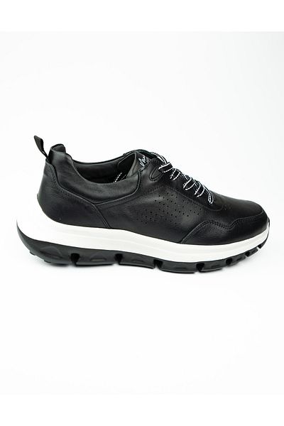 MARCOMEN 19356 Black Leather Men's Casual Shoes