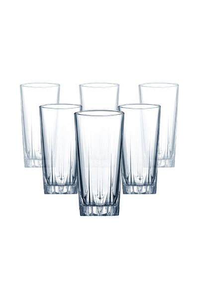 Paşabahçe Set 6 pahare long drink 330ml, sticla, Karat