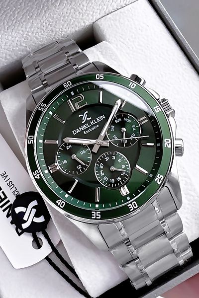 Daniel Klein Men's Silver Colored Steel Watchband - 3 ATM Waterproof, Natural Stone Bracelet Cbk2029bkx