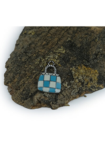 Prestij Boncuk حزمة هدايا معدنية فضية - شكل، قلادة سوار باللون الأزرق والأبيض