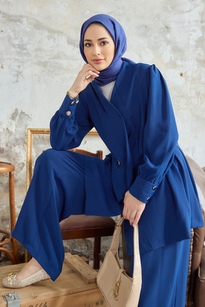 VAVİNOR Σετ Linda Luminous Jacket-Pants - Indigo