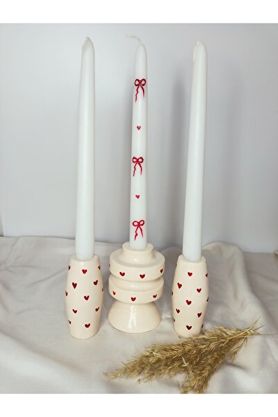 MİLE CONCEPT Dekoratif Beton Şamdan/Mumluk Seti 3lü Set