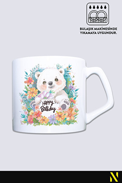 nilizma Happy Birthday Cute Bear Mug Cup Mug