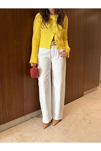 begum mayda Baggy Model , Beyaz Jean Pantolon