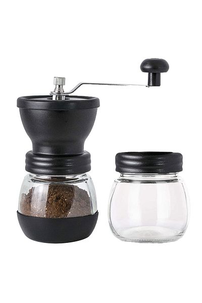 MIBRU Coffee grinder manual glass jar black