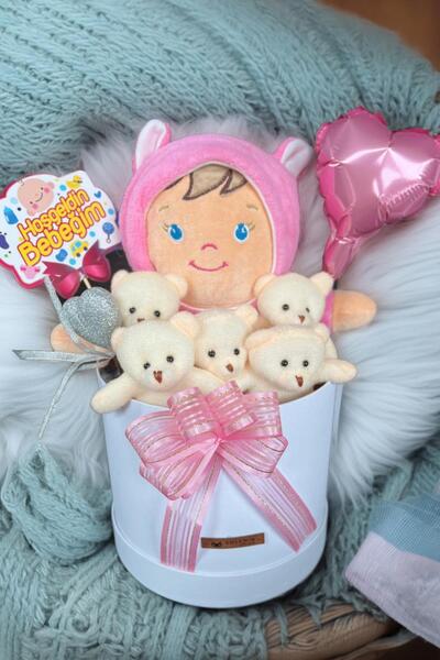 Sole Özel Kutuda Uyku Arkadaşı Bebeto Peluş Bebeği ile Yeni Doğan Hediye Seti...