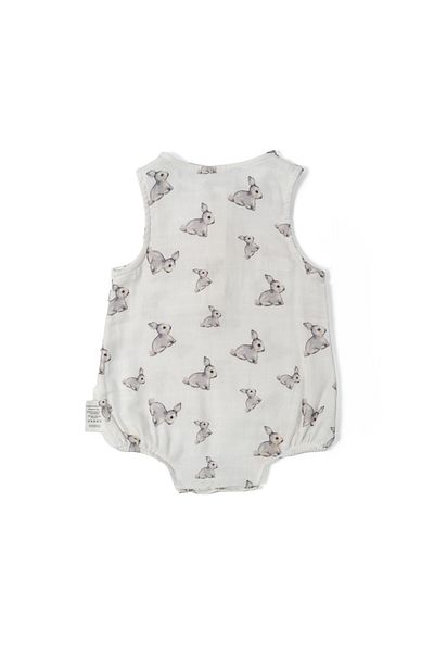 DEUX LAPINS 100% Cotton Muslin Baby Boy Sleeveless Jumpsuit - Iconique Lapin