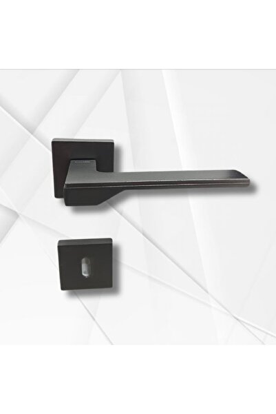 almital mobilya aksesuarları furniture accessories Stilo Antrasit 5 Adet Oda 2 Adet Wc Kare Rozetli Kapı Kolu Set